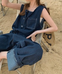 ARCADE（アーケード）の「春夏服 ワイドデニムサロペットパンツ -ARCADE Limited Line-（サロペット/オーバーオール）」