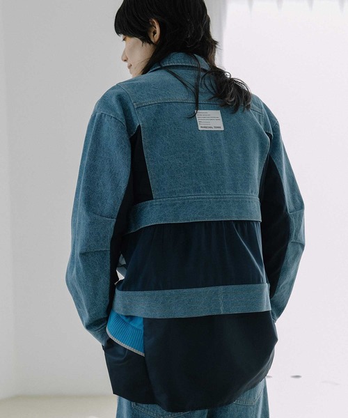 MARECHAL TERRE(マルシャルテル)の「2wayデニムジャケット(デニムジャケット・レディース・ブルー/グレー/インディゴブルー/ブラック・MEDIUM)」の4枚目の写真