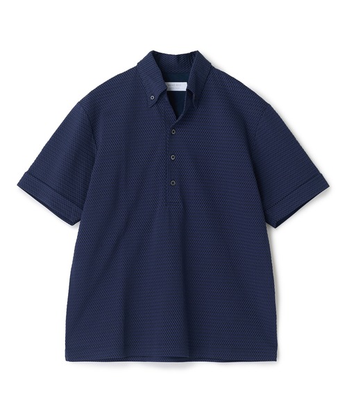 MEN'S BIGI(メンズビギ)の「【ACTIVE TAILOR】ニットサッカーポロシャツ<COOL MAX/吸水速乾>(ポロシャツ・メンズ・グレー/ブルー/ブルー系その他/ネイビー・01/02/03/04)」の2枚目の写真