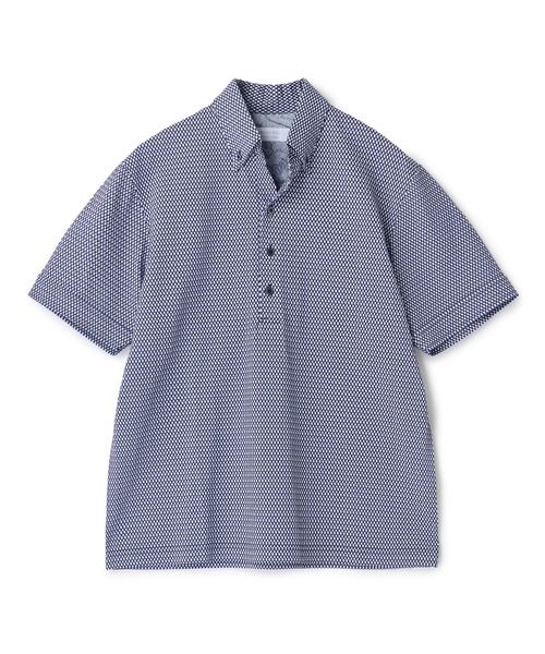 MEN'S BIGI(メンズビギ)の「【ACTIVE TAILOR】ニットサッカーポロシャツ<COOL MAX/吸水速乾>(ポロシャツ・メンズ・グレー/ブルー/ブルー系その他/ネイビー・01/02/03/04)」の3枚目の写真