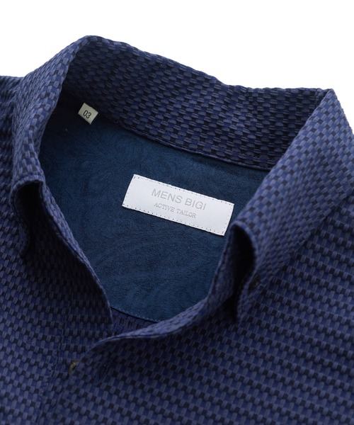 MEN'S BIGI(メンズビギ)の「【ACTIVE TAILOR】ニットサッカーポロシャツ<COOL MAX/吸水速乾>(ポロシャツ・メンズ・グレー/ブルー/ブルー系その他/ネイビー・01/02/03/04)」の17枚目の写真