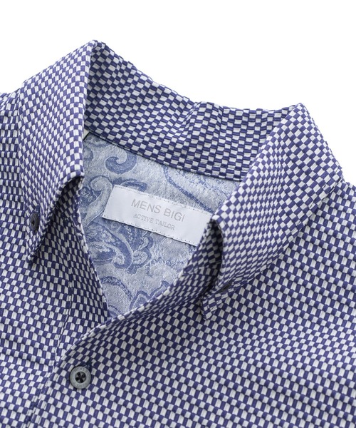 MEN'S BIGI(メンズビギ)の「【ACTIVE TAILOR】ニットサッカーポロシャツ<COOL MAX/吸水速乾>(ポロシャツ・メンズ・グレー/ブルー/ブルー系その他/ネイビー・01/02/03/04)」の19枚目の写真