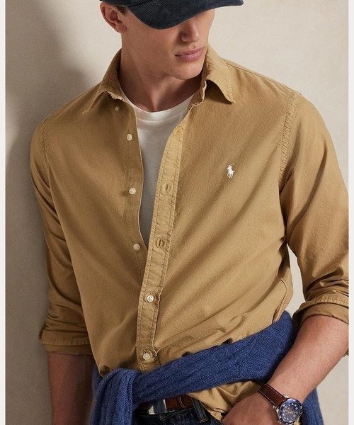 POLO RALPH LAUREN(ポロ ラルフ ローレン)の「クラシック フィット ガーメントダイド オックスフォード シャツ(シャツ/ブラウス・メンズ・ブラウン系5・L/M/S/XS)」の6枚目の写真