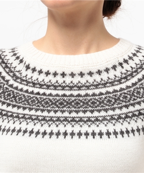 OUTLET（アウトレット）の「【WHO'S WHO gallery】BM求心柄ワンピ（ワンピース・レディース・ブラウン/ホワイト/ベージュ/グレー・FREE）」の9枚目の写真