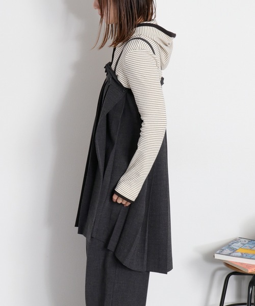 cepo（セポ）の「〈セットアップ対応〉2wayプリーツビスチェスカート（スカート・レディース・ベージュ/チャコール・M）」の15枚目の写真