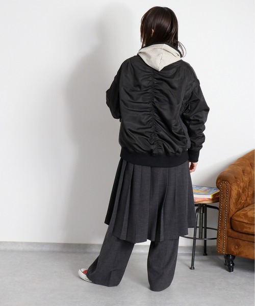 cepo（セポ）の「〈セットアップ対応〉2wayプリーツビスチェスカート（スカート・レディース・ベージュ/チャコール・M）」の10枚目の写真