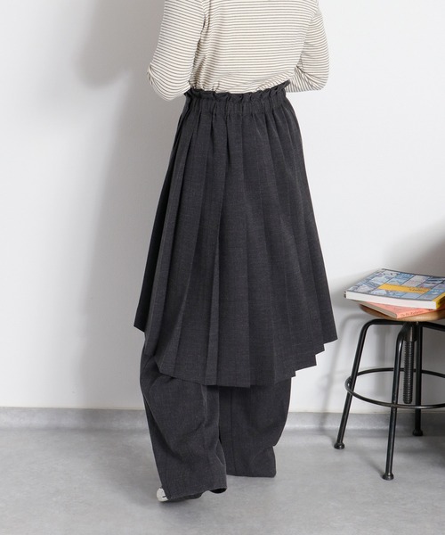 cepo（セポ）の「〈セットアップ対応〉2wayプリーツビスチェスカート（スカート・レディース・ベージュ/チャコール・M）」の20枚目の写真