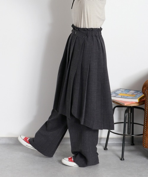 cepo（セポ）の「〈セットアップ対応〉2wayプリーツビスチェスカート（スカート・レディース・ベージュ/チャコール・M）」の19枚目の写真