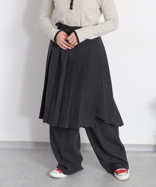 cepo（セポ）の「〈セットアップ対応〉2wayプリーツビスチェスカート（スカート・レディース・ベージュ/チャコール・M）」の22枚目の写真