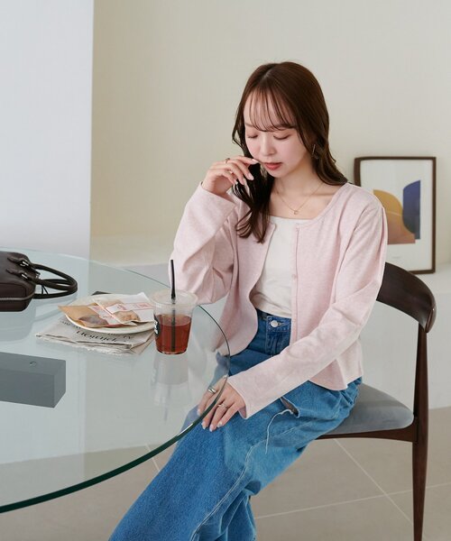 DISCOAT（ディスコート）の「【WEB限定】起毛前後2WAYカーディガン（Tシャツ/カットソー・レディース・ブラック/アイボリー/ホワイト/ピンク/ライトグレー/ネイビー/ブラック系その他/グレー/グレー系その他・FREE）」の22枚目の写真
