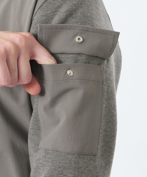 MACKINTOSH PHILOSOPHY（ﾏｯｷﾝﾄｯｼｭ ﾌｨﾛｿﾌｨｰ）の「リブダンボールニット コンビパーカー（パーカー・メンズ・グレー系その他2・40/38）」の7枚目の写真