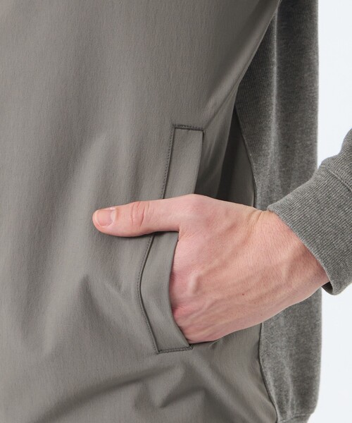 MACKINTOSH PHILOSOPHY（ﾏｯｷﾝﾄｯｼｭ ﾌｨﾛｿﾌｨｰ）の「リブダンボールニット コンビパーカー（パーカー・メンズ・グレー系その他2・40/38）」の8枚目の写真