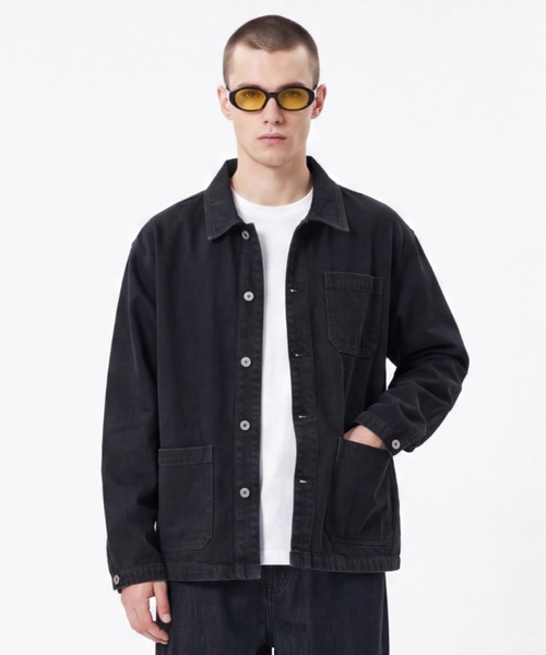 INNOCENT（イノセント）の「【T16】【FXN Los Angeles/エフエックスエヌ ロサンゼルス】DENIM CHORE COAT F-0910（デニムジャケット・メンズ・インディゴブルー/ダークインディゴブルー/ブラック・MEDIUM/LARGE/X-LARGE/XX-LARGE/SMALL）」の2枚目の写真