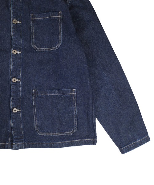 INNOCENT（イノセント）の「【T16】【FXN Los Angeles/エフエックスエヌ ロサンゼルス】DENIM CHORE COAT F-0910（デニムジャケット・メンズ・インディゴブルー/ダークインディゴブルー/ブラック・MEDIUM/LARGE/X-LARGE/XX-LARGE/SMALL）」の13枚目の写真