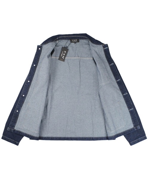 INNOCENT（イノセント）の「【T16】【FXN Los Angeles/エフエックスエヌ ロサンゼルス】DENIM CHORE COAT F-0910（デニムジャケット・メンズ・インディゴブルー/ダークインディゴブルー/ブラック・MEDIUM/LARGE/X-LARGE/XX-LARGE/SMALL）」の16枚目の写真