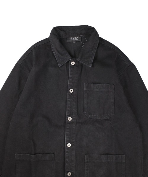 INNOCENT（イノセント）の「【T16】【FXN Los Angeles/エフエックスエヌ ロサンゼルス】DENIM CHORE COAT F-0910（デニムジャケット・メンズ・インディゴブルー/ダークインディゴブルー/ブラック・MEDIUM/LARGE/X-LARGE/XX-LARGE/SMALL）」の20枚目の写真