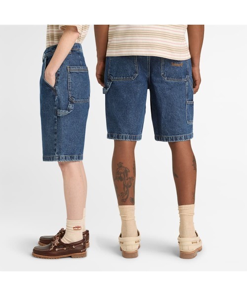 Timberland(ティンバーランド)の「デニム カーペンター ショーツ ユニセックス(デニムパンツ・メンズ・ブルー・29inch/30inch/32inch/34inch/36inch/38inch)」の3枚目の写真