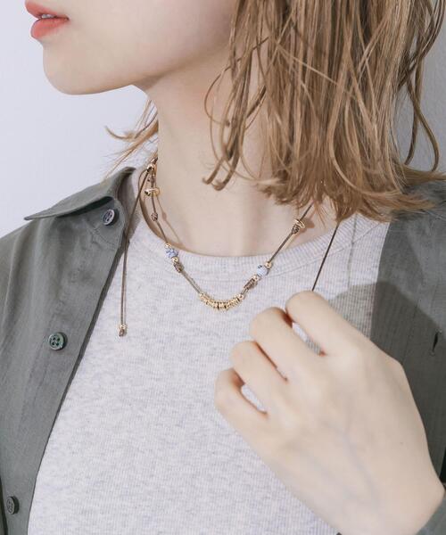 SMELLY（スメリー）の「マルチビーズコードチョーカー（チョーカー・レディース・ブラウン系その他・-）」の3枚目の写真