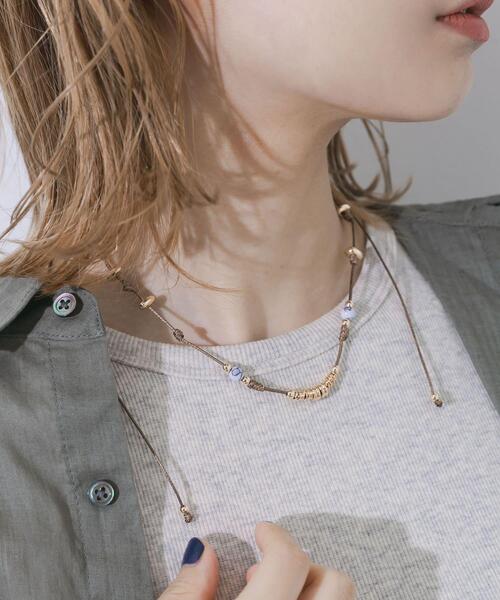 SMELLY（スメリー）の「マルチビーズコードチョーカー（チョーカー・レディース・ブラウン系その他・-）」の6枚目の写真