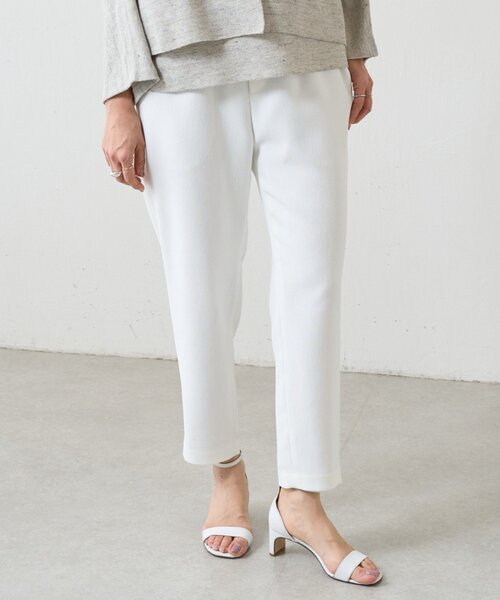 LIVETART(リヴェタート)の「リネン調トラックパンツ(その他パンツ・レディース・ブラック/ホワイト・1/0/2)」の2枚目の写真