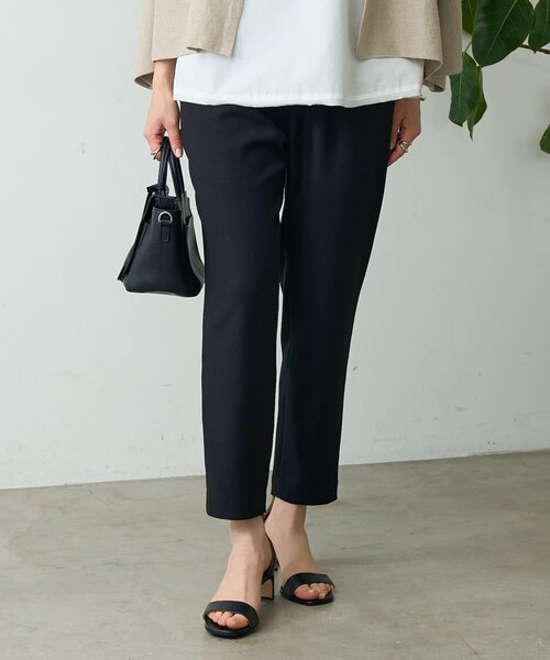 LIVETART(リヴェタート)の「リネン調トラックパンツ(その他パンツ・レディース・ブラック/ホワイト・1/0/2)」の1枚目の写真