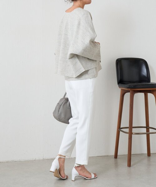 LIVETART(リヴェタート)の「リネン調トラックパンツ(その他パンツ・レディース・ブラック/ホワイト・1/0/2)」の5枚目の写真