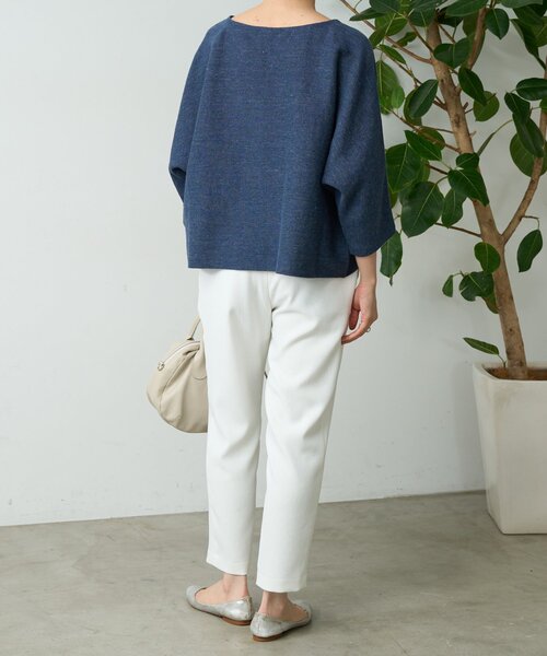 LIVETART(リヴェタート)の「リネン調トラックパンツ(その他パンツ・レディース・ブラック/ホワイト・1/0/2)」の10枚目の写真