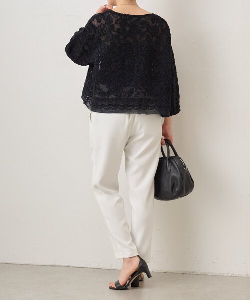 LIVETART(リヴェタート)の「リネン調トラックパンツ(その他パンツ・レディース・ブラック/ホワイト・1/0/2)」の16枚目の写真