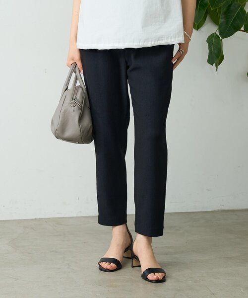 LIVETART(リヴェタート)の「リネン調トラックパンツ(その他パンツ・レディース・ブラック/ホワイト・1/0/2)」の17枚目の写真