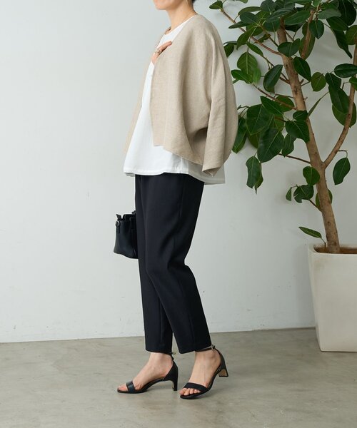 LIVETART(リヴェタート)の「リネン調トラックパンツ(その他パンツ・レディース・ブラック/ホワイト・1/0/2)」の21枚目の写真