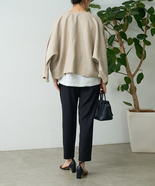 LIVETART(リヴェタート)の「リネン調トラックパンツ(その他パンツ・レディース・ブラック/ホワイト・1/0/2)」の22枚目の写真