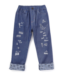 SLAP SLIP（スラップスリップ）の「裾折り返しプリントストレッチツイルパンツ(80~130cm)（その他パンツ）」