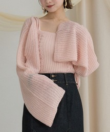 mideal（マイディール）の「sheer knit flare ensemble / シアーニットフレアアンサンブル（アンサンブル）」