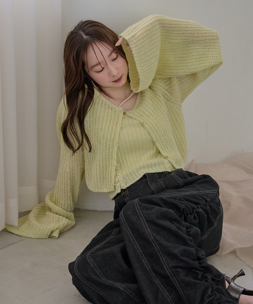 mideal(�}�C�f�B�[��)��sheer knit flare ensemble / �V�A�[�j�b�g�t���A�A���T���u��(�A���T���u��)