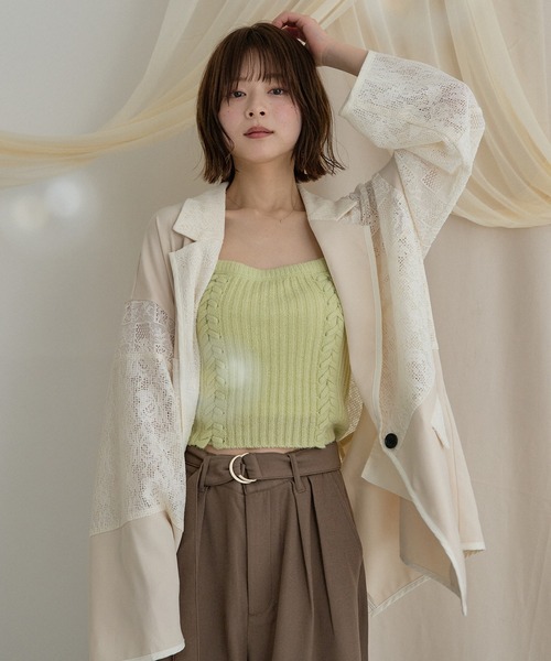 sheer knit flare ensemble / シアーニットフレアアンサンブル