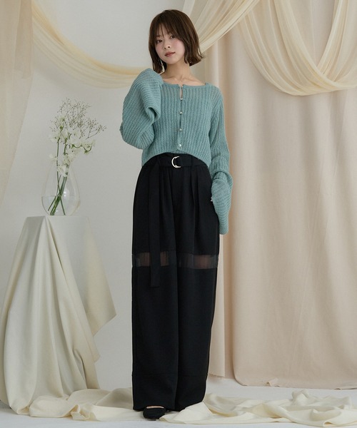 mideal(マイディール)の「sheer knit flare ensemble / シアーニットフレアアンサンブル(アンサンブル・レディース・ライトグリーン/ベビーピンク/ライトブルー・FREE)」の20枚目の写真