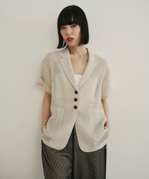 EMMEL REFINES（エメルリファインズ）の「＜EMMEL REFINES＞EM カラミ 3ボタン ショートスリーブ ジャケット（テーラードジャケット）」