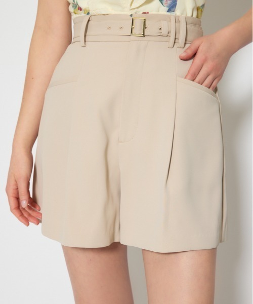 rienda(リエンダ)の「ベルト付きセンタープレスショートパンツ 春服(その他パンツ・レディース・ブラック/ブルー系その他3/ベージュ・X-SMALL/SMALL/MEDIUM)」の3枚目の写真