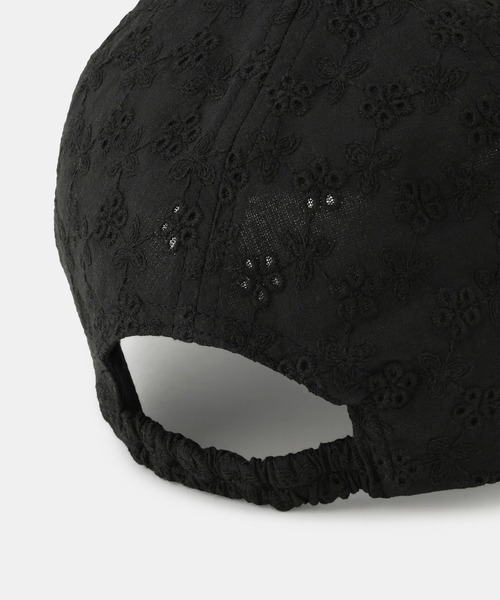 ROPE' PICNIC（ロペピクニック）の「【KIDS/キッズ】フラワーレースキャップ（キャップ・キッズ・ブラック/キナリ・FREE）」の4枚目の写真
