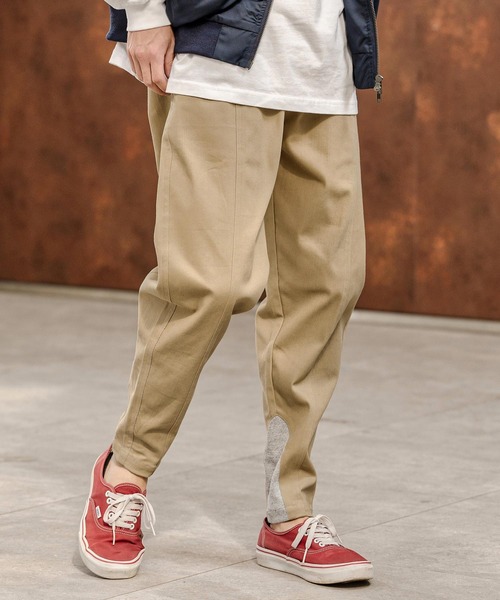 CAMBIO（カンビオ）の「mp14745-ツイル裾リブテーパードパンツ(HLCM0230)（その他パンツ・メンズ・ブラック/カーキ/ベージュ/ネイビー・S/M/L）」の2枚目の写真