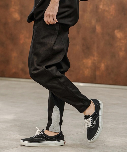 CAMBIO（カンビオ）の「mp14745-ツイル裾リブテーパードパンツ(HLCM0230)（その他パンツ・メンズ・ブラック/カーキ/ベージュ/ネイビー・S/M/L）」の6枚目の写真