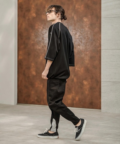 CAMBIO（カンビオ）の「mp14745-ツイル裾リブテーパードパンツ(HLCM0230)（その他パンツ・メンズ・ブラック/カーキ/ベージュ/ネイビー・S/M/L）」の8枚目の写真