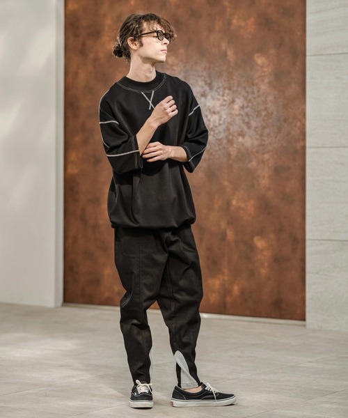 CAMBIO（カンビオ）の「mp14745-ツイル裾リブテーパードパンツ(HLCM0230)（その他パンツ・メンズ・ブラック/カーキ/ベージュ/ネイビー・S/M/L）」の9枚目の写真