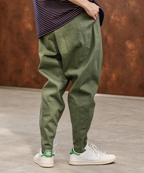 CAMBIO（カンビオ）の「mp14745-ツイル裾リブテーパードパンツ(HLCM0230)（その他パンツ・メンズ・ブラック/カーキ/ベージュ/ネイビー・S/M/L）」の12枚目の写真