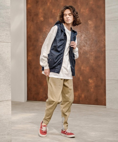 CAMBIO（カンビオ）の「mp14745-ツイル裾リブテーパードパンツ(HLCM0230)（その他パンツ・メンズ・ブラック/カーキ/ベージュ/ネイビー・S/M/L）」の18枚目の写真