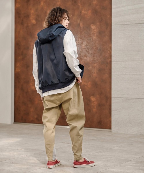 CAMBIO（カンビオ）の「mp14745-ツイル裾リブテーパードパンツ(HLCM0230)（その他パンツ・メンズ・ブラック/カーキ/ベージュ/ネイビー・S/M/L）」の19枚目の写真