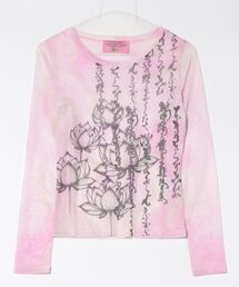 dollslutz（ドルズラッツ）の「【dollslutz】Japanese script sheer tops / 【ﾄﾞﾙｽﾞﾗｯﾂ】ジャパニーズスクリプトシアートップス（Tシャツ/カットソー）」