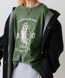 antiqua（アンティカ）の「長袖 綿100% アニマル柄 プリント ロンT（Tシャツ/カットソー）」