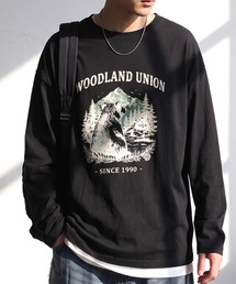 antiqua（アンティカ）の「長袖 綿100% アニマル柄 プリント ロンT（Tシャツ/カットソー）」