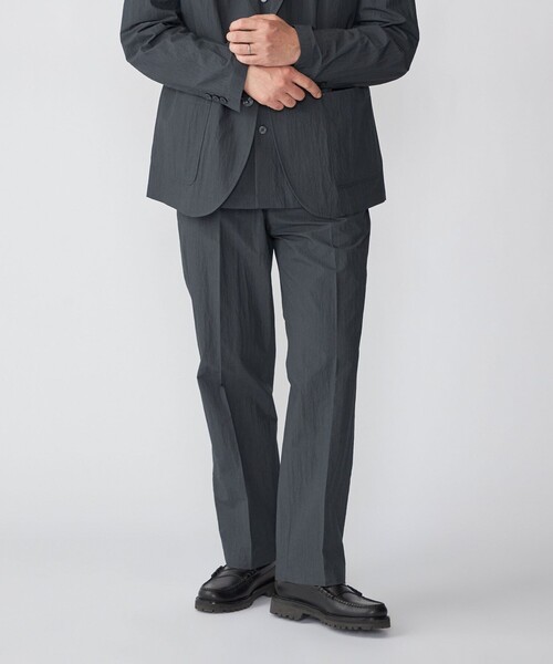 SHIPS（シップス）の「SHIPS:〈洗濯機可能〉CO+ ノープリーツ パンツ(セットアップ対応)（その他パンツ・メンズ・ダークグレー/グレー系その他/ブラック・SMALL/MEDIUM/LARGE）」の3枚目の写真